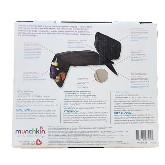 MUNCHKIN Black Vinyl Auto Seat Protector - Picture 2 of 4